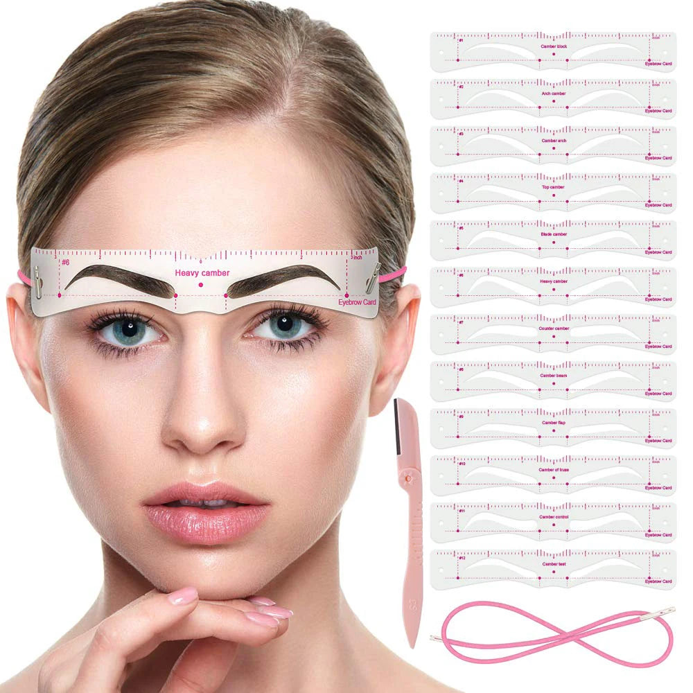 Grooming Shaping Balanced Template Eyebrow Makeup Magic Eye Brow Class Drawing Guide Eyebrow Stencil Card Template Helper